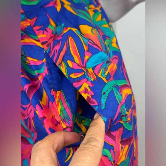 J. Crew Vibrant Floral Midi Dress With Side Pockets Size 00 - Picture 14 of 17